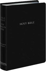 KJV HENDRICKSON LARGE-PRINT WIDE-MARGIN BIBLE, BLACK BONDED LEATHER